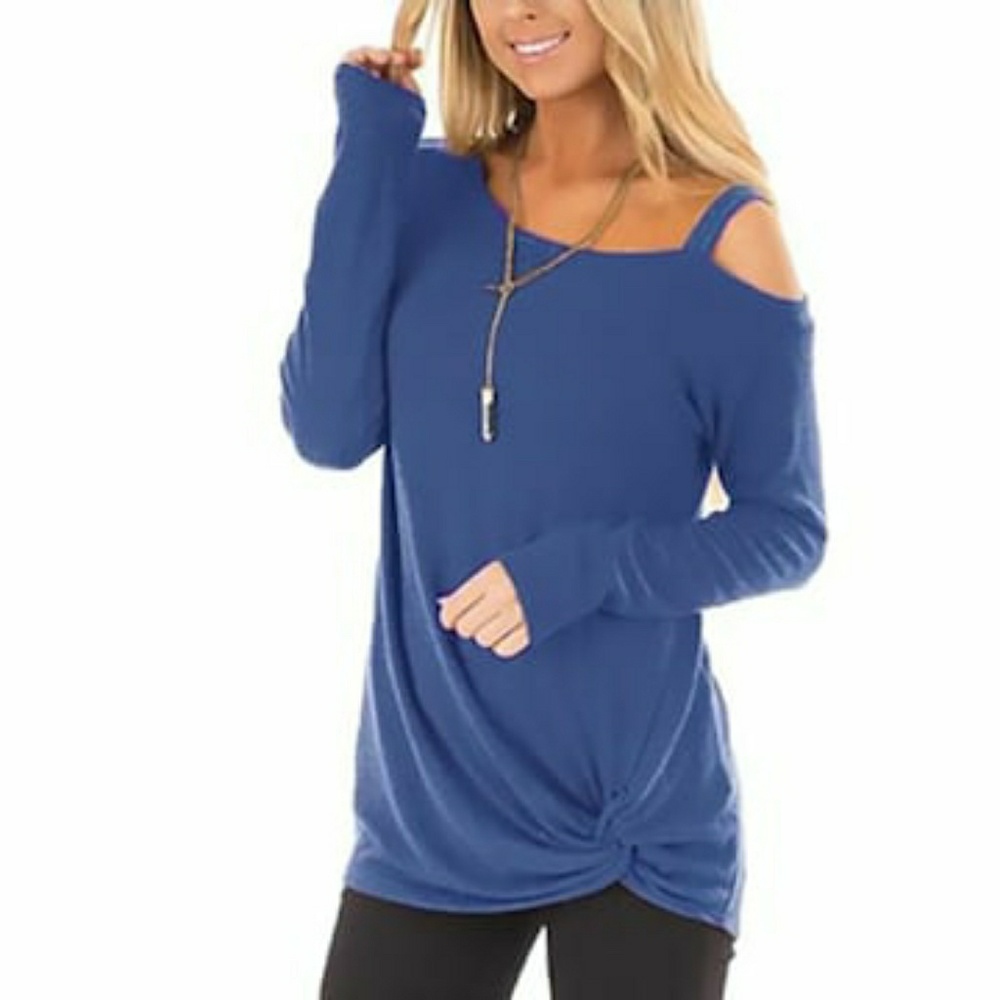 Leo Rosi Women's Kendra Knit Top - Blue - Size:S